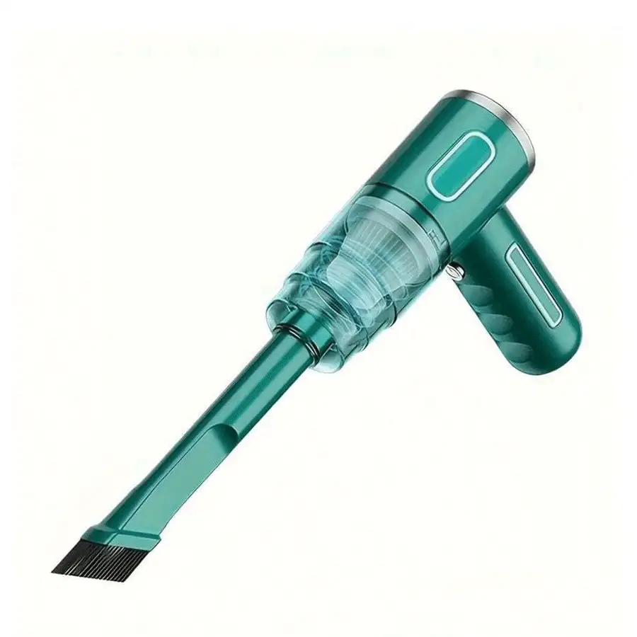 1 pièce Aspirateur de voiture sans fil rechargeable avec double filtre, aspiration puissante, portable, à main, mini souffleur de poussière pour la maison et l'automobile