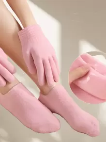 Chaussettes femme antidérapantes Gel sans col avec silicone, masque gommant hydratant pour les pieds, adoucit les callosités, intérieur
