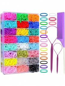 Elastische haarbanden 24 kleuren, mini haar elastiekjes voor haar, kleurrijke peuter haaraccessoires, zachte kleine meisjes haarelastiekjes, haaraccessoires set voor meisjes, baby, kinderen