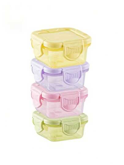 1 à 12 pièces Mini boîte à bento, boîte auxiliaire d'aliments scellée, mini boîte de rangement d'aliments, mini récipient transparent, boîte scellée avec couvercle, boîte de rangement d'aliments transparente, boîte-repas de cuisine, récipient scellé pour réfrigérateur, boîte de rangement plastique rectangulaire scellée, petit récipient alimentaire en plastique scellé, boîte à condiments multifonctionnelle, fournitures de cuisine, fournitures scolaires, rentrée scolaire