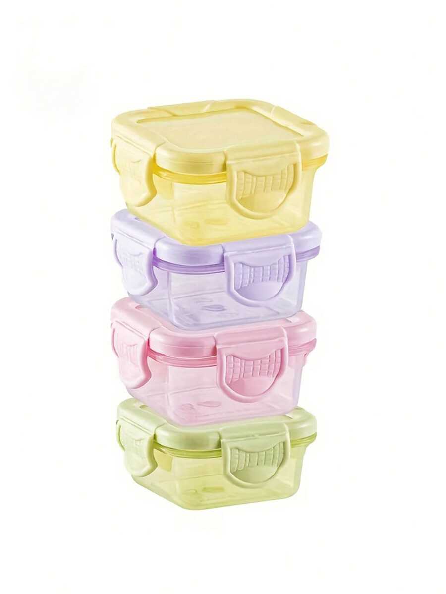 1-12 hộp cơm bento mini, hộp đựng thức ăn kín, hộp đựng đồ mini trong suốt có nắp, hộp đựng thức ăn bằng nhựa hình chữ nhật kín, hộp đựng gia vị đa năng, đồ dùng nhà bếp và trường học, đồ dùng học tập.