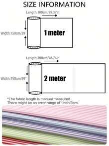 1 pieza Tela jacquard de moda con rayas tejidas, tela texturizada con rayas de dobby - Multicolor - Ver 2