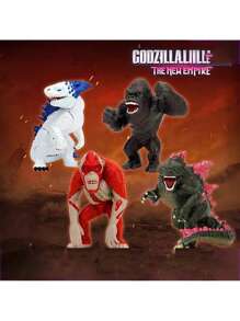 Burago Monster gegen Kong 2 Legierung Spielzeug Ornamente, König Kong Narbe König Schnee Dämon Figur, perfektes Weihnachts-/Geburtstagsgeschenk für Sammler, Schreibtisch Ornamente