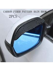 2pcs/Set Car Side Mirror Rain Eyebrow, Waterproof Universal, Rear View Mirror Rain Cover, Auto Accessories - Multicolor - View 1