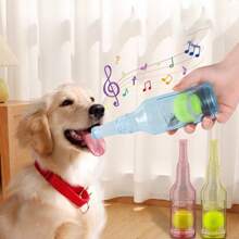 1pc Pet Squeaky Chew-Resistant Floating Rubber TPR Tennis Ball Bottle Shaped Toy, Chewing & Interactive For Large/Small Dogs