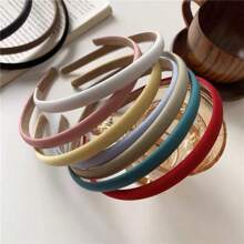 1 件经典丝缎多色头带，简约百搭甜美可爱优雅发饰、发带、发箍头带