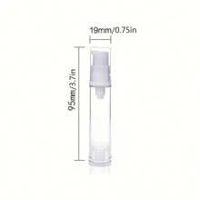 3pcs 0.34oz Airless Pump Bottles, Clear Travel Size Cosmetic Containers For DIY Foundation, Makeup, Gel, Essence, Lotion, Moisturizer, Refillable And Lead-Free, Portable Accessories Storage - Multicolor - View 4