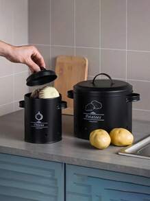 1 Juego de Contenedores de Almacenamiento de Frutas y Verduras Ventilados, Cajas Multiusos de Almacenamiento de Alimentos para Papas, Cebollas, Ajo, Organizador de Cocina y Accesorios