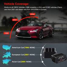 ELM327 OBD2 Bluetooth Car Diagnostic Scanner Vgate ICar2 V1.5, Car Engine Diagnostic Tool For Android/IOS, Code Reader For Auto Repair