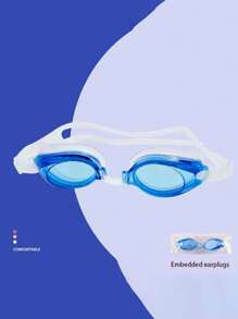 1pc High Definition Silicone Comfortable Waterproof Swimming Goggles, Unisex