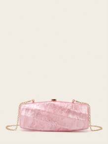 Women Evening Clutch Bag Bridal Wedding Unique Button Rope Shape Acrylic Bag Personalized Features Snake Head Buckle Hardware For Women Prom With Detachable Metal Chain For Wedding And Party Shoulder Bag Women Clutch Purses For Ladies Handheld Evening Bag Versatile Cocktail Party New Wallet Banquet Bag - Multicolor - View 7