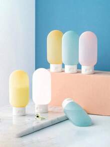 3pcs Travel Set, Squeeze Design, Portable, Leak-Proof, Refillable Cosmetic Containers, Suitable For Toiletries, Shampoo, Body Wash And Lotion, Travel Essential (With Label Cards), Suitable For School, Vacation, Camping, Holiday, Mini Size, Also Suitable For Beach, Bathroom, Bedroom, Large Capacity - Multicolor - View 8