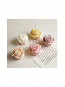 1pc Rose Bud Shaped Rim White Silicone Mold, For Candle, Bath Bomb, Soap Making