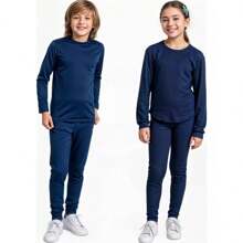 Kit 3 Conjunto Blusa e Calça Térmica Segunda Pele Infantil Unissex Tamanho 1 ao 16 - Rosa Bebê - Visão 9