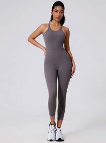 MASKERT Spring And Summer Women's Jumpsuit, Women's Jumpsuit, Women's Sportswear, Fitness Clothes, Yoga Clothes, High Elasticity, Skin Friendly, Comfortable, Breathable, Home Leisure