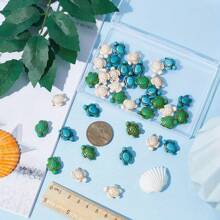 Multicolor Turquoise Beads Summer Ocean Animal Spacer Beads Jewelry Making DIY Spacer Beads Set For Beach Holiday Party Wedding Birthday Anniversary Valentine's Day Gift Accessories Graduation Back To School Gift Jewelry Making Supplies