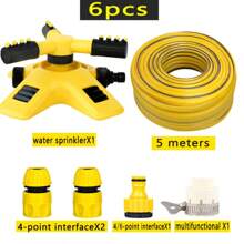6pcs Automatic 360° Rotating Lawn Sprinklers, 3 Adjustable Rotating Arms, Multi-Angle Garden Lawn Irrigation, 360° Rotating Sprinkler Head, Suitable For Orchard, Nursery, Garden, Lawn, Villa & Landscape Watering - Multicolor - View 22
