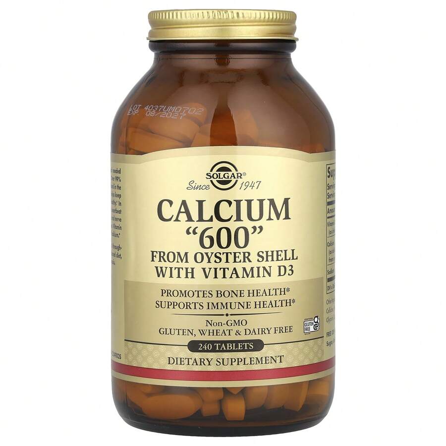 Solgar Calcium "600" From Oyster Shell With Vitamin D3, 240 Tablets - Khác - Xem 1