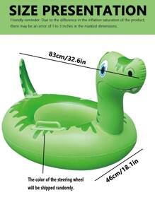 1pc Kids Inflatable Swim Pool Seat With Armrests, Cute Floating Seat Ring Swim Circle For Children Bathtub, Dinosaur Design, Underarm Floating Circle For Summer Swimming