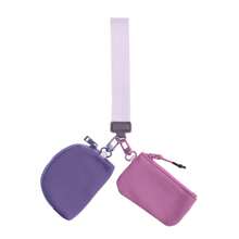 2 新款女士二合一证件零钱收纳包，女士便携式双包腕带钱包 - 彩色 - 查看 10