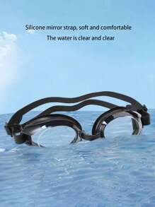 1pc High Definition Silicone Comfortable Waterproof Swimming Goggles, Unisex