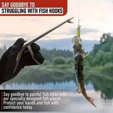 枪式鳗鱼抓钳、泥鳅和螃蟹抓钳、长嘴鱼夹和鱼钩脱钩器 - 彩色 - 查看 3