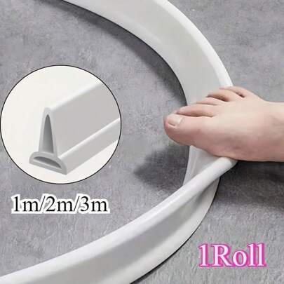 1 rouleau de bande d'étanchéité imperméable pour base de douche, joint anti-dérapant pour seuil de salle de bain, barrière de transition de sol de toilette, options de longueur 39,37 pouces / 78,74 pouces / 118,11 pouces