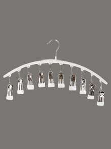 1 件衣架，可旋转挂架，节省空间的弧形衣架，适用于瑜伽裤和紧身裤 - 带 10 个夹子的壁橱整理器，裤子袜子衣架，适用于服装店情人节、情人节婚礼、生日 - 彩色 - 查看 9