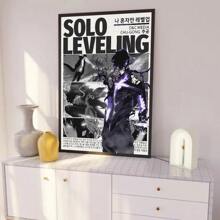 1 件无框墙面艺术海报流行 1 件 S-Solo L-Leveling 海报自粘艺术防水纸贴纸咖啡馆酒吧房间墙壁装饰可选框架