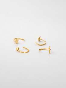 1pc 925 Sterling Silver Nose Ring/Nose Stud/Gold Nose Ring/Silver Nose Ring/Nose Hoop/Ear Cartilage Hoop/Ear Cuff/Small Earring (Made Of 925 Sterling Silver, Soft Material, Adjust Gently)