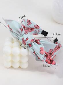 Diadema con estampado de mariposa y lazo, de alta calidad con estilo chino, estilo casual y elegante para primavera/verano