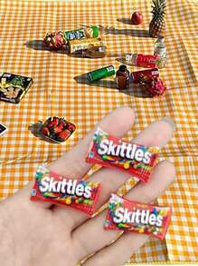 10pcs/20pcs Mini Artificial Snack Candy Chocolate Chip Bags, Various Hot Selling DIY Jewelry Accessories, Creative Earring Charms, Resin, Food Themed Craft Parts, Phone Cases DIY Materials, Accessories For Blyth Ob11 Dolls(The Product Is Not Magnetic)