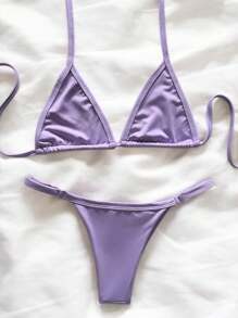 Women Bikini Sets - 紫丁香色 - 查看 1