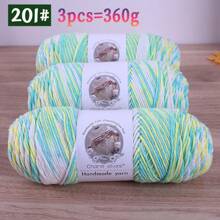 3 Balls 360g Medium Thick Tie Dye Multicolor Yarn, Rainbow Color Dyed Yarn For Knitting Sweaters, Scarves, Hats Etc Autumn/Winter Clothing, Crafts, Cushions, Sofa Covers - Multicolor - View 15