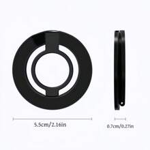 1 pezzo Supporto magnetico per telefono a doppia faccia, Anello di presa per telefono, Supporto da tavolo per telefono con rotazione a 360° e piegatura a 180°, Include 2 pezzi di adesivi magnetici - Multicolore - Visualizzare 4