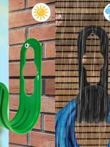 Juego de 1 pieza de ganchos para tubería de agua. Soporte para tubería de agua, colgador de tubería de jardín, gancho para tubería de agua, soporte montado en la pared, muy adecuado para organizar cables, herramientas, etc., colgador de manguera para exteriores, colores aleatorios