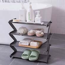 Minimalist Stainless Steel Assembled Shoe Rack, Z-Shaped Nonwoven Fabric Easy Shoe Rack, Multi-Layer Shoe Storage Rack For Dorm - Multicolor - View 6