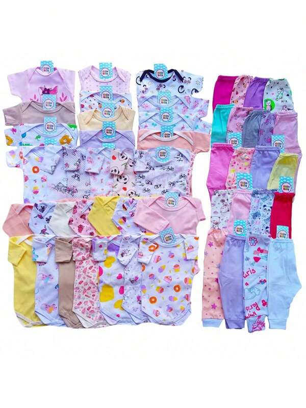 Kit 8 peças de Maternidade de Roupas de Bebê 100% Algodão 0 a 3 meses Recem Nascido