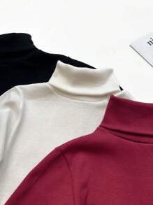 ACME MADE IN CHINA 3pcs Kit Cacharrel Basic Blouse Long Sleeve Winter Cold Weather Women's - Vinho/Preto/Off - 查看 2