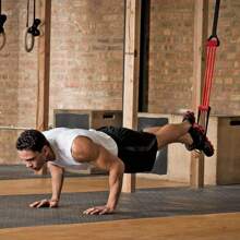 Sistema de asistencia Lifeline Pull Up Revolution para mejorar la fuerza de brazos, hombros y pecho con dominadas y chin ups asistidas, 3 x 10 x 6.5 pulgadas rojo - Talla única - Ver 6