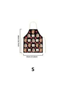 1pc Polyester Apron, Customized Portraits Of People And Animals,Valentine's Day Apron Kitchen Aprons For Women Men, Waterproof Printed Aprons, Printed Personalized Aprons, Valentine's Day, Christmas Custom Aprons, Custom Personalized Aprons, Print Photos For Friends, Couples, Family, Colleagues, Ideal Gifts For Birthdays, Anniversaries, Durable Polyester Aprons, Kitchen Supplies, Promotional Gift Aprons,Valentine's Day Gifts - Multicolor - View 8
