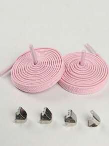 男女款弹性宽松鞋带，无需系带金属夹鞋带，百搭一脚蹬鞋，黑色、白色、彩色 - 彩色 - 查看 32