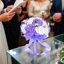 Wedding Bouquet Artificial Bridal Flower Bouquets Wedding Photo Booth Props Wedding Decorations - Black 1pc - View 8