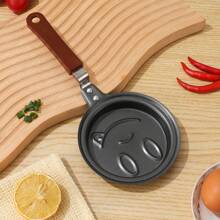 1 pieza Sartén antiadherente con forma de animal de 4"/ 5", sartén creativa para freír el desayuno para uso doméstico, con formas de tigre, oso, panda, cara sonriente y corazón