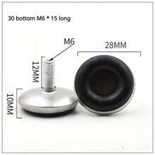 16/32PCS 30 Bottom M6 Adjustable Screw Furniture Legs Display Cabinet Foot Pad Sofa Table Foot Pad Rack Screw Pad Support Foot - Black - View 10