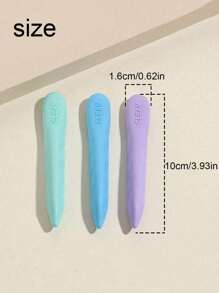 3Pcs/Set Colorful Macaron Eraser Hole Pencil Eraser Less Waste Clean Traceless Eraser Candy Color Set(Random Color) - Multicolor - View 9