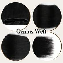 Genius Weft Human Hair Extensions Salon Quality Seamless Sew In Hair Extensions One Piece 50G Straight Hand Tied Invisible Genius Weft Easy To Style Real Human Hair - SNatural - View 8