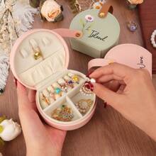 Customized Bridesmaids Gifts Floral Jewelry Boxes, Stylish Storage Boxes, Personalized Gifts For Bridesmaids, Wedding Parties Gifts Jewelry Case Back To School