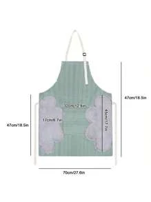 1 pieza Delantal ajustable tipo babero para cocinar, delantal de chef suave con bolsillos, adecuado para hombres y mujeres - Multicolor - Ver 8
