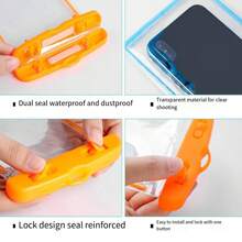 1pc Waterproof Phone Pouch, Transparent Rainproof Halter Sealed Bag, Touch Screen Underwater Phone Case, Random Color - Multicolor - View 8